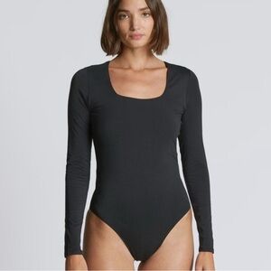 Everlane Black Long Sleeve Bodysuit